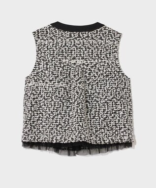 GRACE CONTINENTAL フェザーembドレス ホワイト