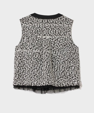 GRACE CONTINENTAL フェザーembドレス ホワイト