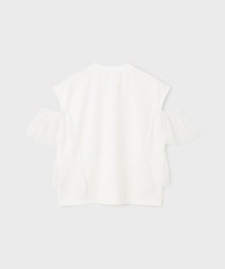 GRACE CONTINENTAL プリーツチュールカットトップ ホワイト