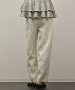 GRACE CONTINENTAL オーガンジージャガードパンツ キナリ