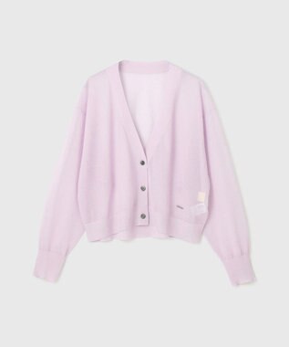 GRACE CONTINENTAL シアージョーゼットカーディガン ラベンダー
