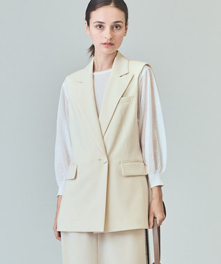 GRACE CONTINENTAL トリアセテーラードジレ キナリ