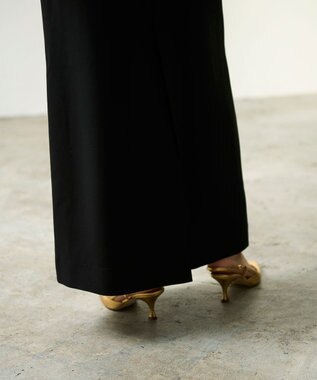 GRACE CONTINENTAL シアーラッフルロングドレス ブラック