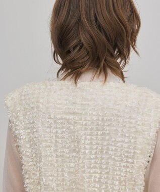 GRACE CONTINENTAL カットジャガードペプラムジレ キナリ