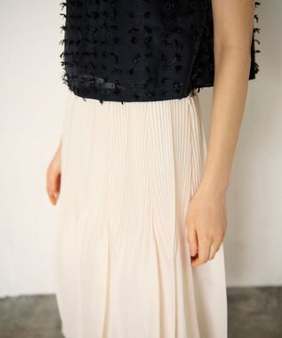 GRACE CONTINENTAL オーガンジープリーツスカート キナリ