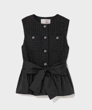 GRACE CONTINENTAL ツイードコンビジレ ブラック