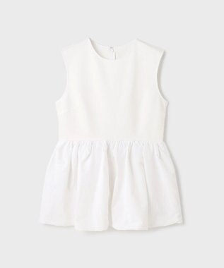 GRACE CONTINENTAL タフタペプラムトップ ホワイト