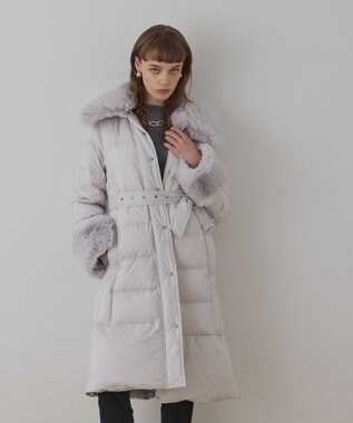 ファーカラーロングダウン