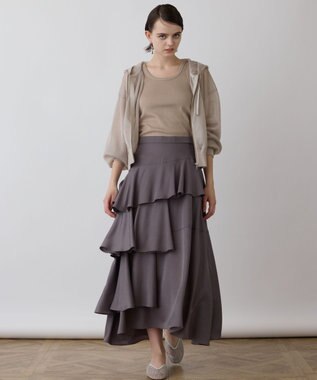 GRACE CONTINENTAL テレコカットトップ ベージュ