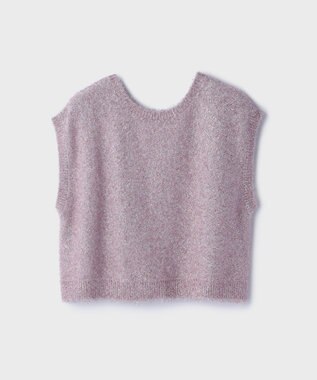 GRACE CONTINENTAL ショートフェザーニットトップ ピンク