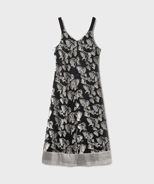 GRACE CONTINENTAL リボンオパールドレス ブラック