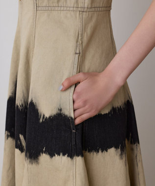 GRACE CONTINENTAL デニム切替サーキュラーワンピース ベージュ