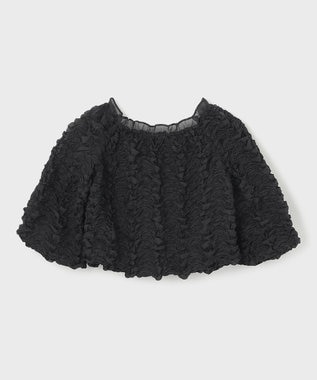 GRACE CONTINENTAL シャーリングトップ ブラック