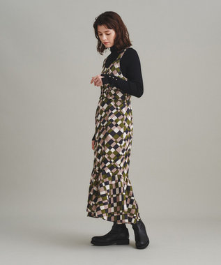 Grace Class ヘリンボーンチェックプリントワンピース チェーンチェックプリントワンピース / GRACE CONTINENTAL