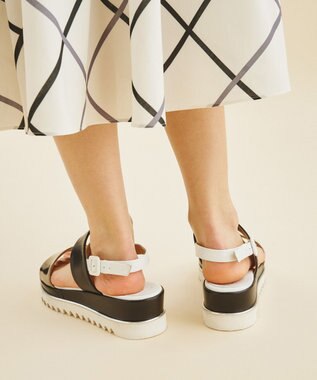 【新品】　グレースコンチネンタル　ルカグロッシ　スネーク柄厚底サンダル Luca Grossi配色サンダル / GRACE CONTINENTAL | GRACE