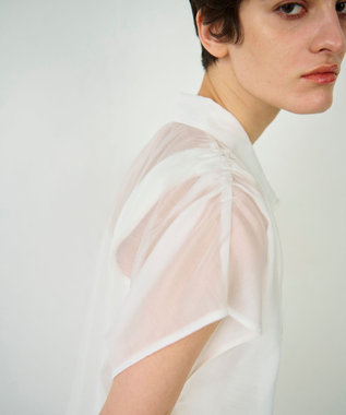 GRACE CONTINENTAL ギャザーシャツ ホワイト