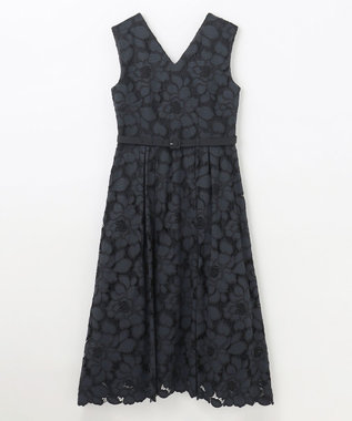 GRACE CONTINENTAL ローズレースドレス ネイビー