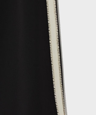 GRACE CONTINENTAL ラインビジューロングスカート ブラック