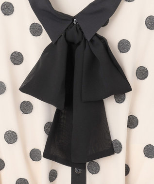 GRACE CONTINENTAL ラメドット刺繍ドレス キナリ