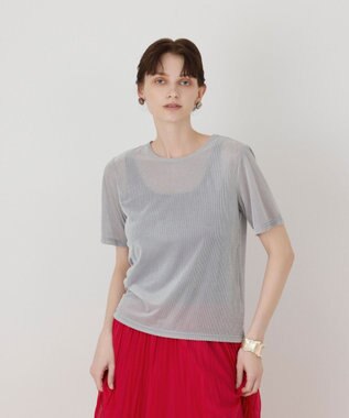 GRACE CONTINENTAL シアーベロアカットトップ グレー