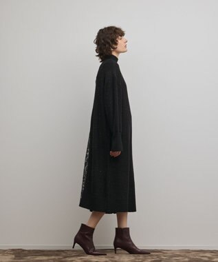GRACE CONTINENTAL スパンコールニットワンピース ブラック