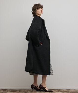 GRACE CONTINENTAL シャギードルマンコート ブラック