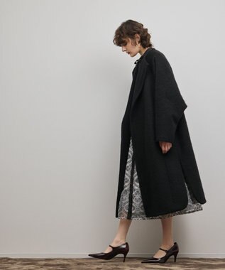 GRACE CONTINENTAL シャギードルマンコート ブラック