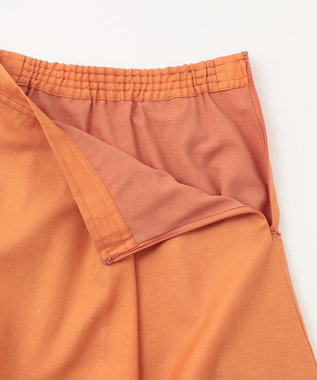 GRACE CONTINENTAL リネンタッチタックフレアスカート オレンジ
