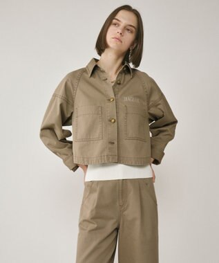 GRACE CONTINENTAL ラグランショートシャツジャケット カーキ