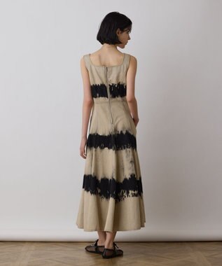 GRACE CONTINENTAL デニム切替サーキュラーワンピース ベージュ