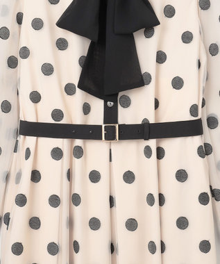 GRACE CONTINENTAL ラメドット刺繍ドレス キナリ