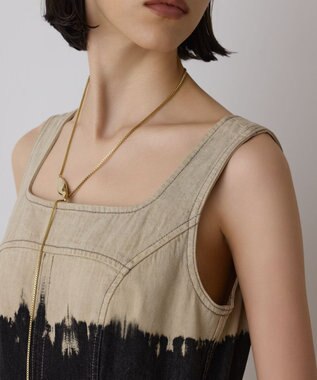 GRACE CONTINENTAL デニム切替サーキュラーワンピース ベージュ