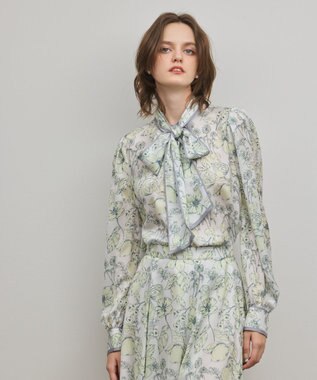 GRACE CONTINENTAL フルーツフラワープリントトップ