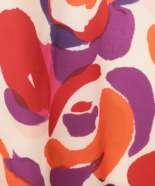 GRACE CONTINENTAL ペイントカラーワイドパンツ オレンジ