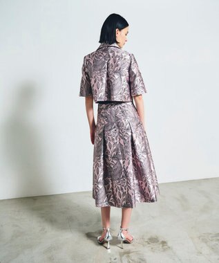 GRACE CONTINENTAL ボタニカルジャガードシャツ ピンク