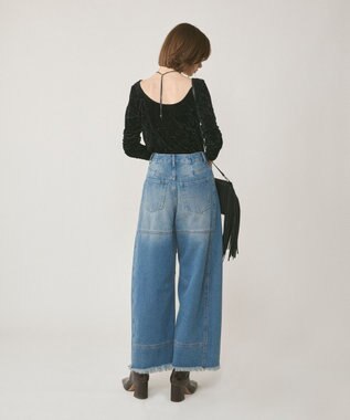 GRACE CONTINENTAL クラッシュベロアカットトップ ブラック