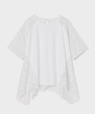 GRACE CONTINENTAL バックレース天竺トップ ホワイト