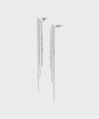 GRACE CONTINENTAL ビジューチェーンピアス シルバー