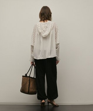 GRACE CONTINENTAL フードシャツ ストライプ