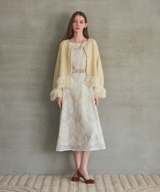 GRACE CONTINENTAL レースボーダードレス キナリ