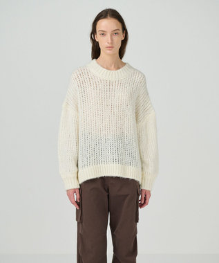 GRACE CONTINENTAL オーバールーズニットトップ ホワイト