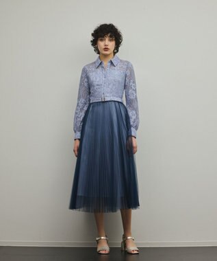 GRACE CONTINENTAL コードレースプリーツワンピース
