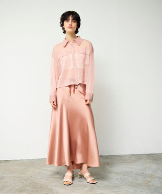 GRACE CONTINENTAL ニットシアーシャツ ピンク