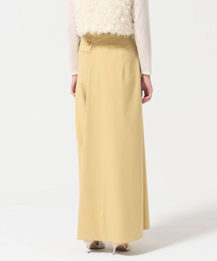 GRACE CONTINENTAL レイヤードタックワイドパンツ イエロー