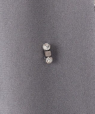 GRACE CONTINENTAL 刺繍ワイドサロペット グレー