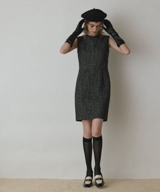 GRACE CONTINENTAL ツイードタイトワンピース ブラック