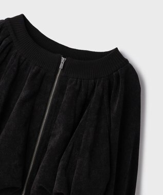 GRACE CONTINENTAL バルーンモールカットカーディガン ブラック