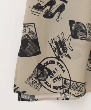 GRACE CONTINENTAL フォトプリントシャツドレス ベージュ