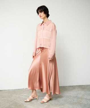 GRACE CONTINENTAL ニットシアーシャツ ピンク