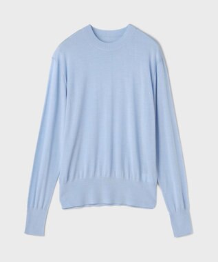 GRACE CONTINENTAL ウールシルククルーニットトップス サックス